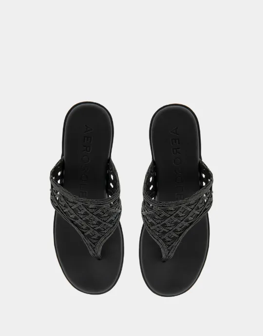 Ivie Black Raffia