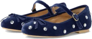 Janie and Jack Girl's Velvet Jewel Flat (Toddler/Little Big Kids) Ballet