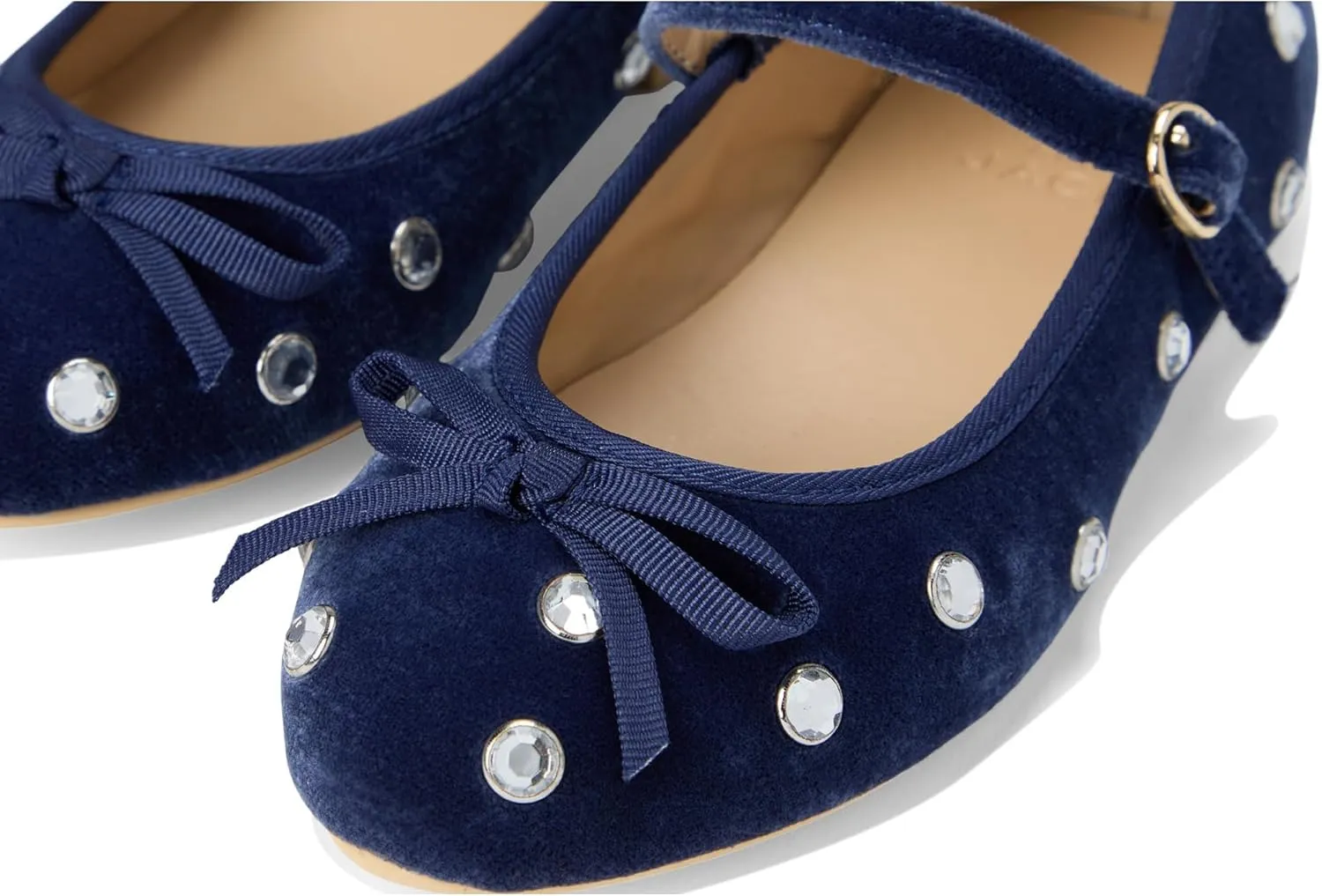Janie and Jack Girl's Velvet Jewel Flat (Toddler/Little Big Kids) Ballet