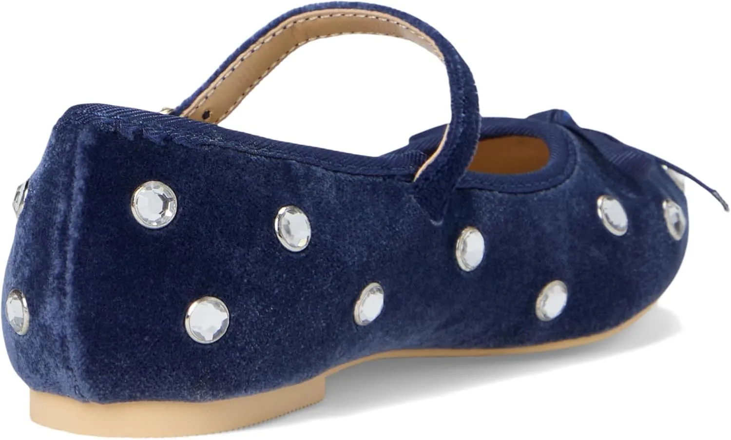 Janie and Jack Girl's Velvet Jewel Flat (Toddler/Little Big Kids) Ballet