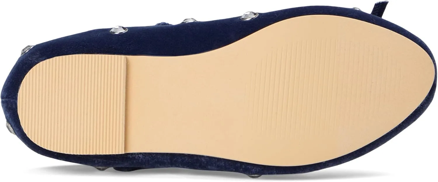 Janie and Jack Girl's Velvet Jewel Flat (Toddler/Little Big Kids) Ballet