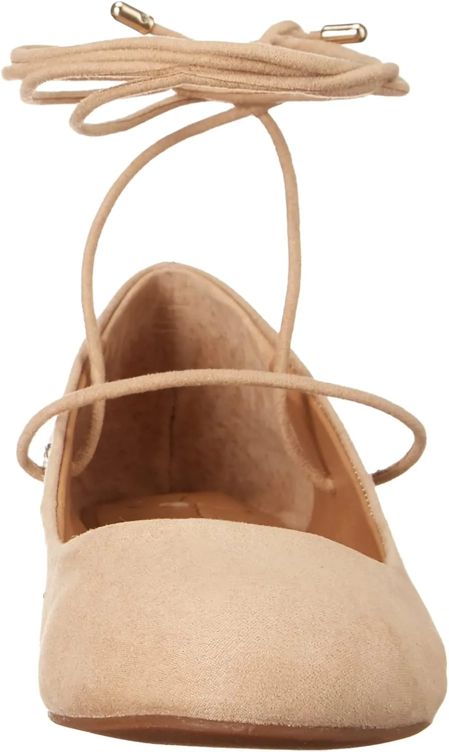 Jessica Simpson Women's Bingley Lace Up Flat Ballet