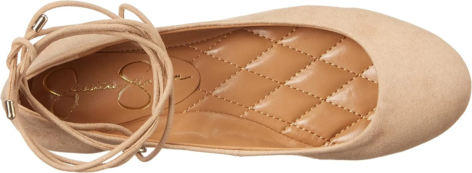 Jessica Simpson Women's Bingley Lace Up Flat Ballet