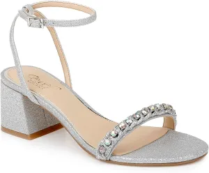 Jewel Badgley Mischka Odonna Crystal Detail Block Heel