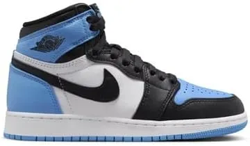 Jordan Boy's Air 1 Retro Hi OG RMST BG (Big Kid) University Blue/Black White 4 Big Kid M