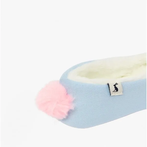 Joules JNR DREAMA Girls Textile Mule Slippers White Horse