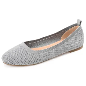 Journee Collection Women's Maryann Ballet Flat, Grey, 8.5