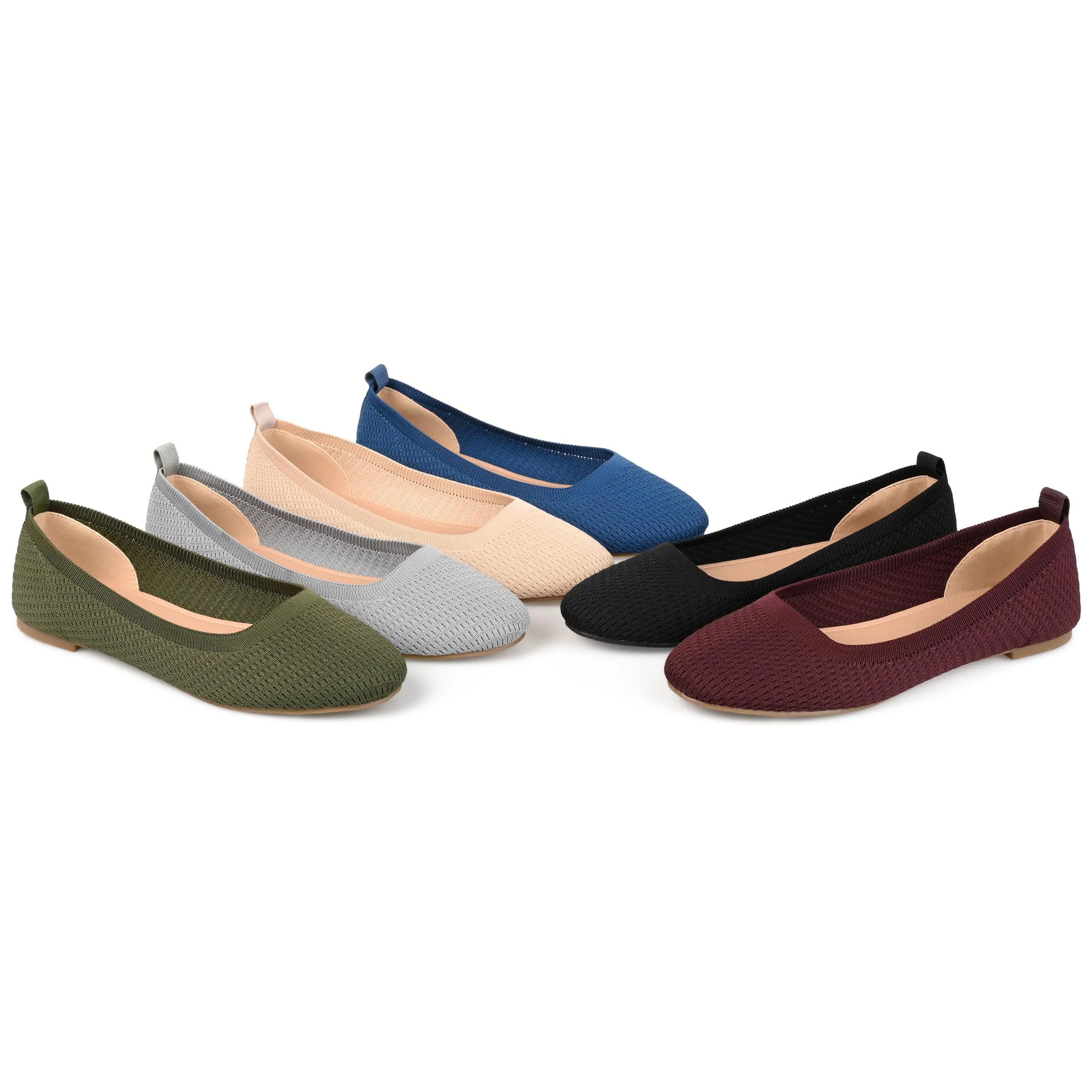 Journee Collection Women's Maryann Ballet Flat, Nude, 10