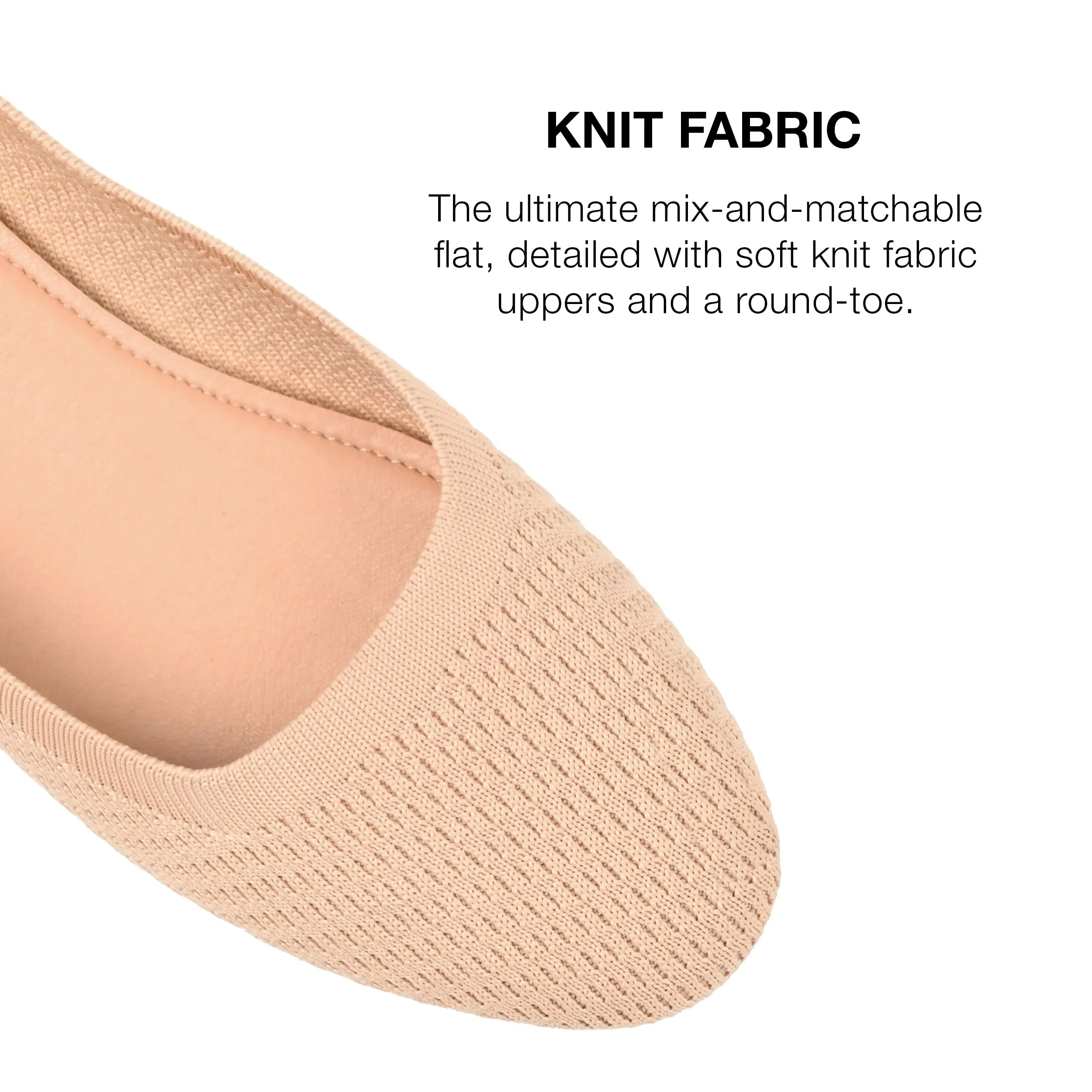 Journee Collection Women's Maryann Ballet Flat, Nude, 10