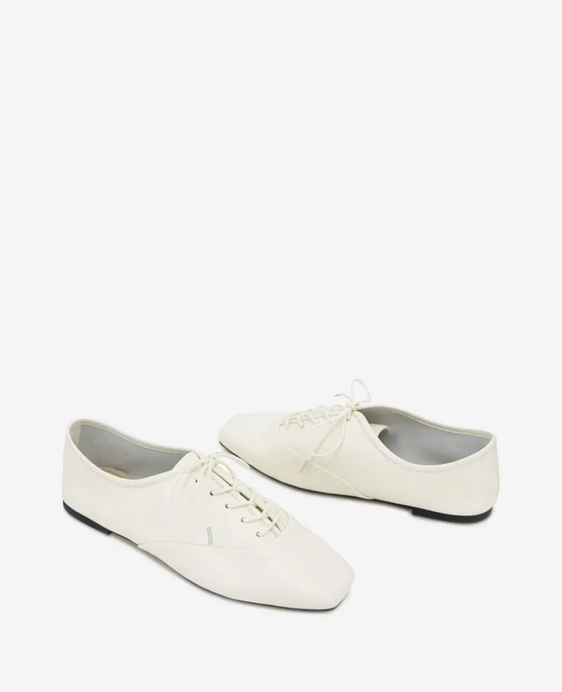 Justice Box Toe Lace Up Flat