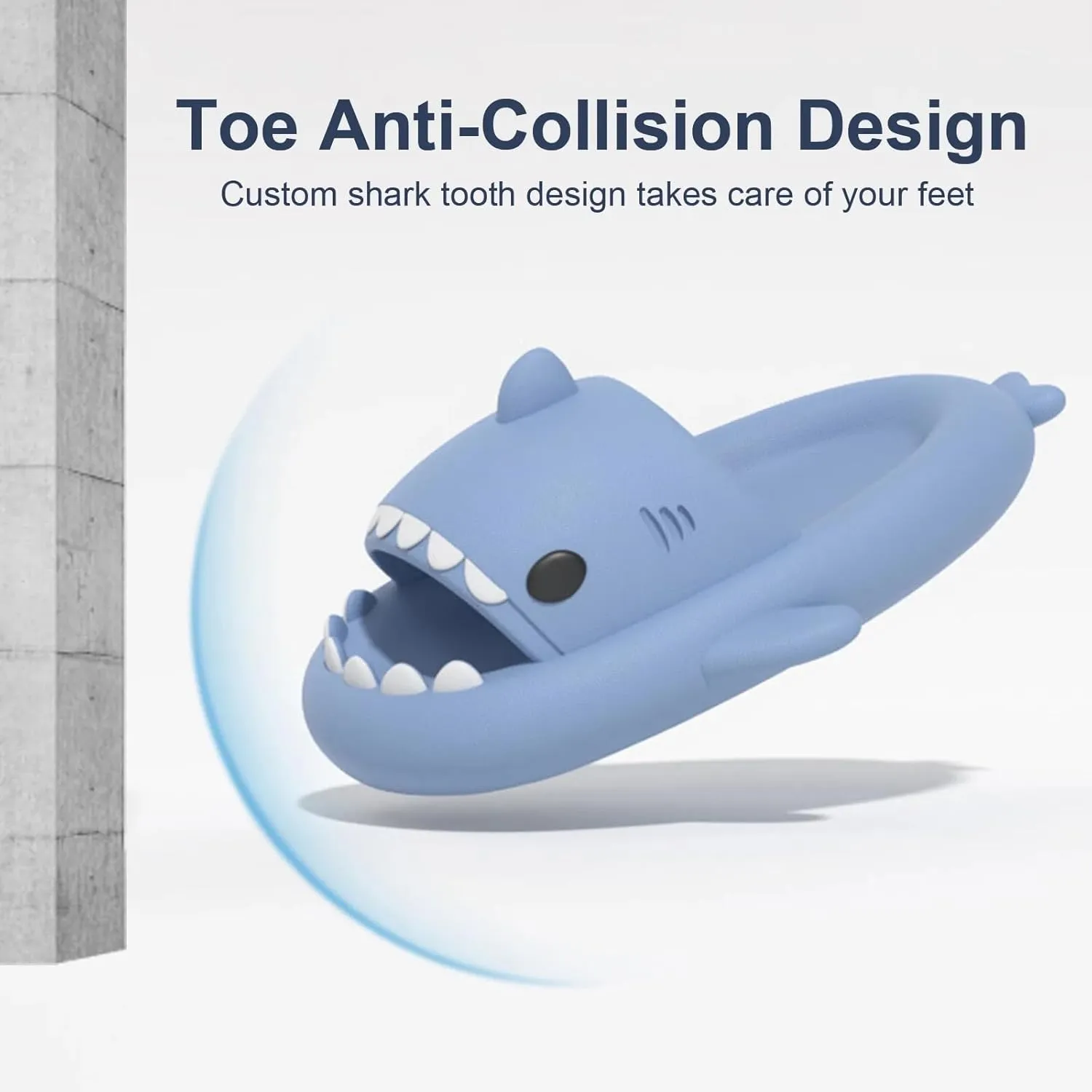 Kapley Sharklas, Shark Slides, Sandals, Shoes - Cartoon Design Non-Slip EVA Thickened Sole, Lightweight Unisex Beach Sandals