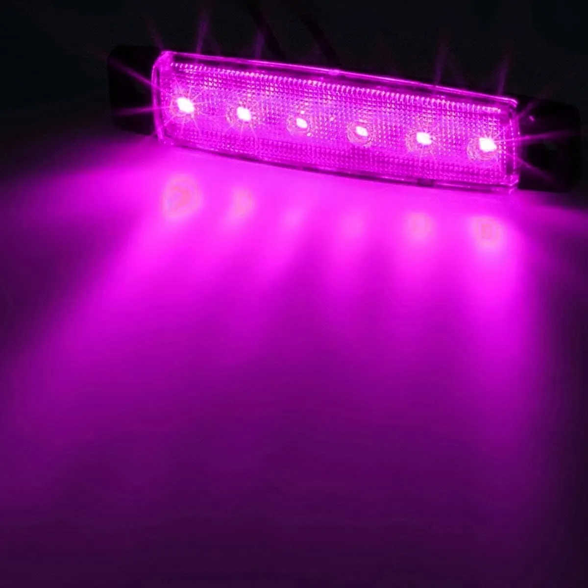 KEING Purple 3.8" 6 LED Trailer Marker Lights Sealed, LED Marker Lights Indicators Clearance Lamps 12V DC for Trucks Bus Trailer RV Cab Lorry Van UTV SUV Pickup Camper (20 Pack)