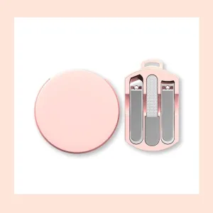 KUYWLMKMZZ Manicure Kit Stainless Steel Nail Clipper Portable Nail Clipper Mini Nail Set Clean and Portable 3 Piece Pack Red Pink Blue Green Nail Care Kit (Color : A)