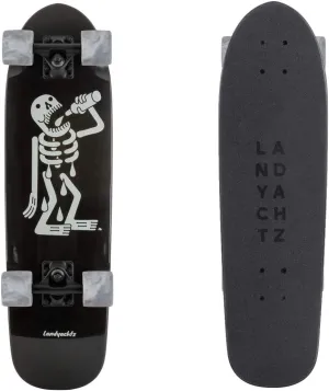 Landyachtz Dinghy 28" Complete Skateboard (28" - Skeleton w/Grey Swirl Wheels)