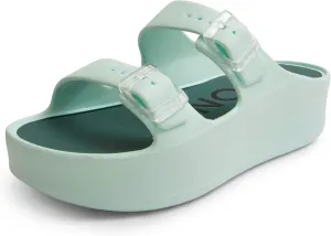 Lemon Jelly Women's Platform Sandals - Casual Double-Buckled Water-Friendly Wedges for Beach - Comfortable, Lightweight Slip-On Sandals for Ladies - Cute, Versatile Chunky Summer Slides