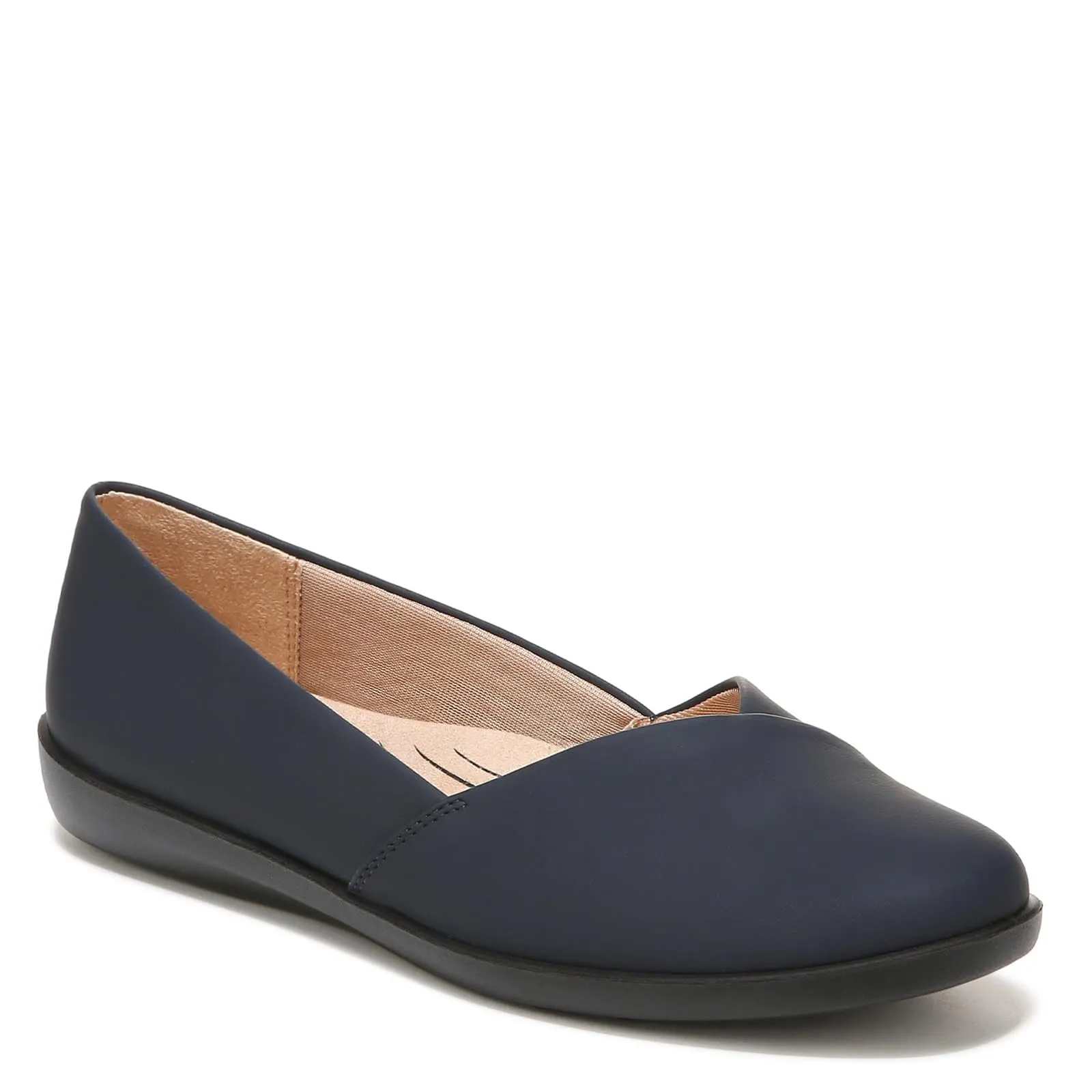 LifeStride Womens Notorious Ballet Flat, Navy, 7 US