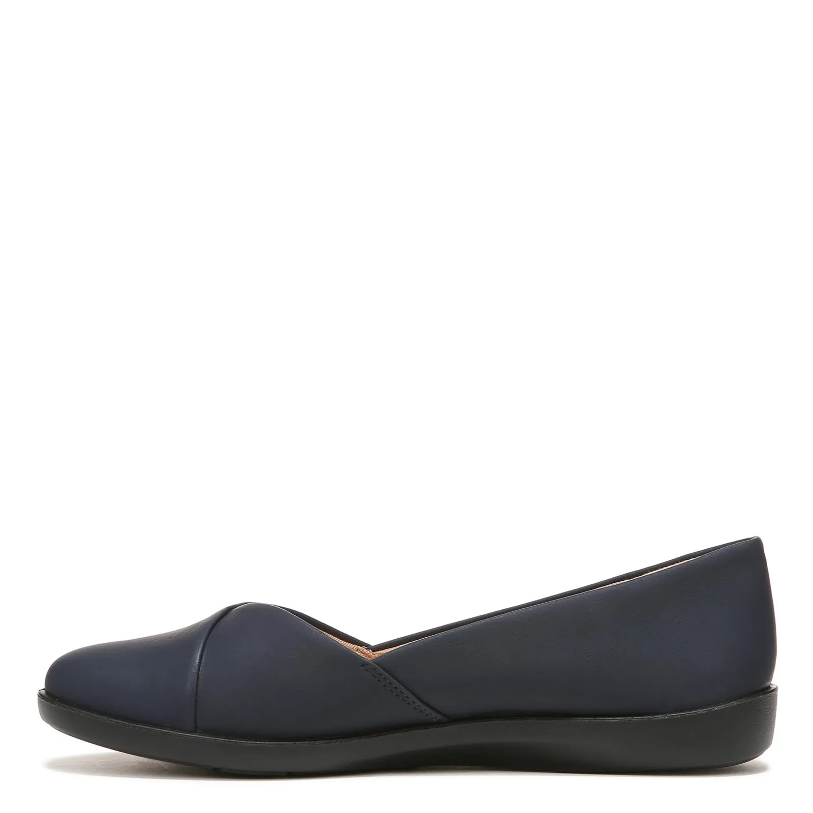 LifeStride Womens Notorious Ballet Flat, Navy, 9 Wide US
