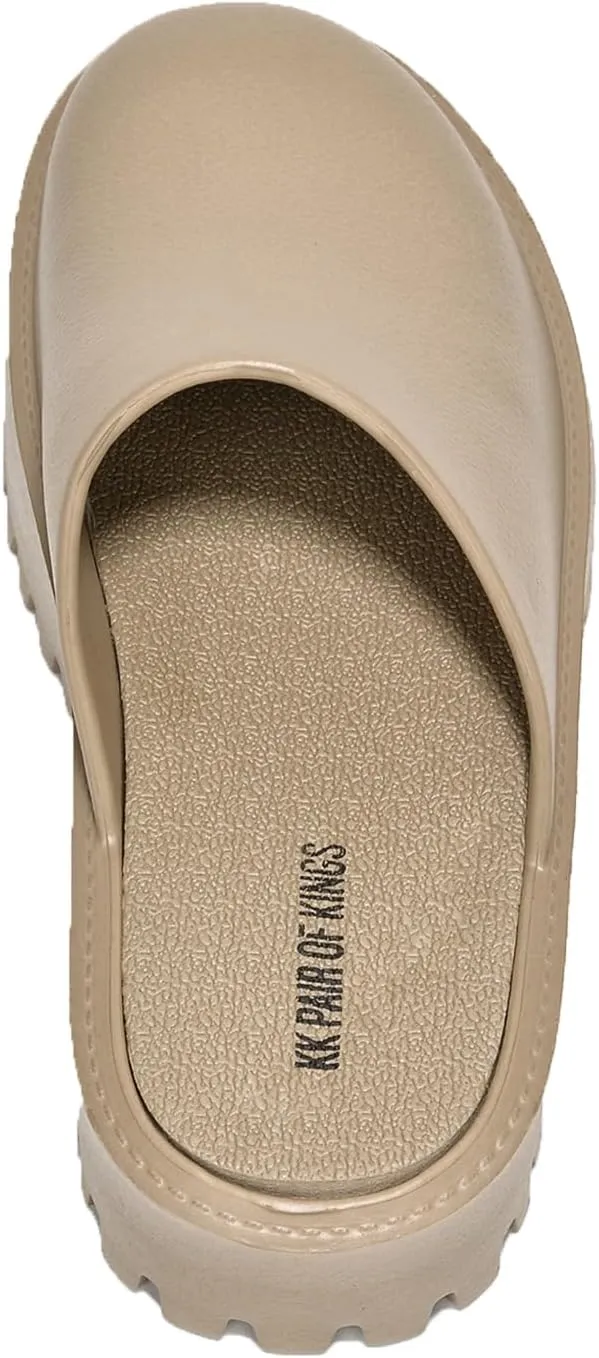 Lightweight Mule Clog Platform Sandals for Women - Comfortable, Non-Slip, Waterproof with Chunky Heels and Lug Sole - Fashionable Women's Sandals with Memory Foam Insole