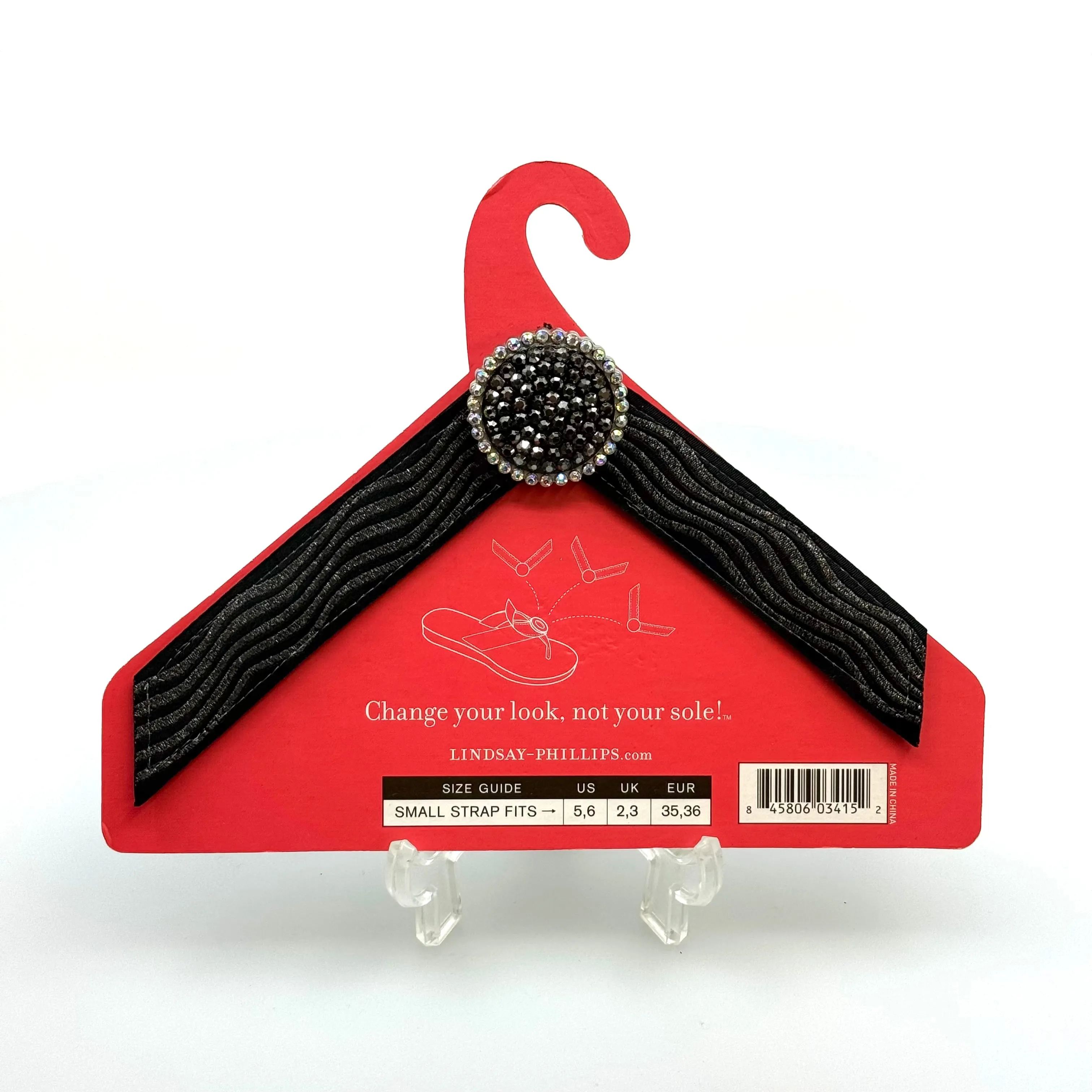 Lindsay Phillips Switchflops | 'Alix' Interchangeable Flip-Flop Straps | Color: Black/Silver | Size: S | NEW
