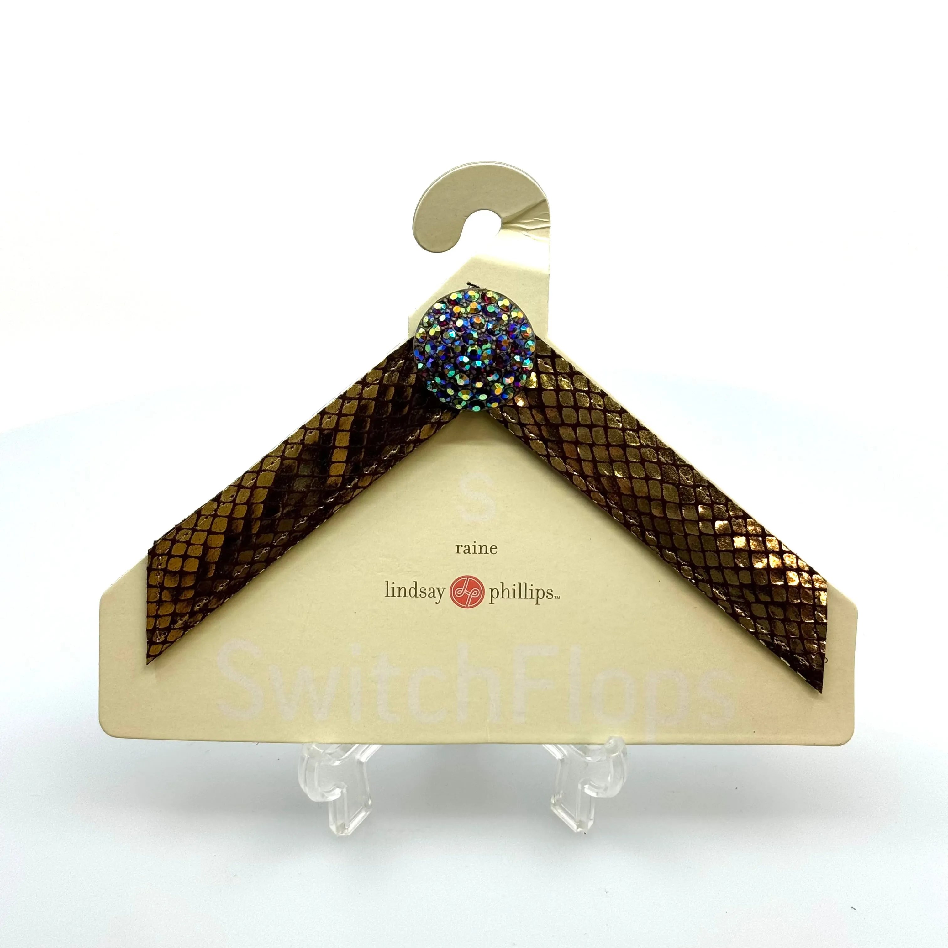 Lindsay Phillips Switchflops | 'Raine' Sparkle Flip-Flop Straps | Color: Gold | Size: S | NEW