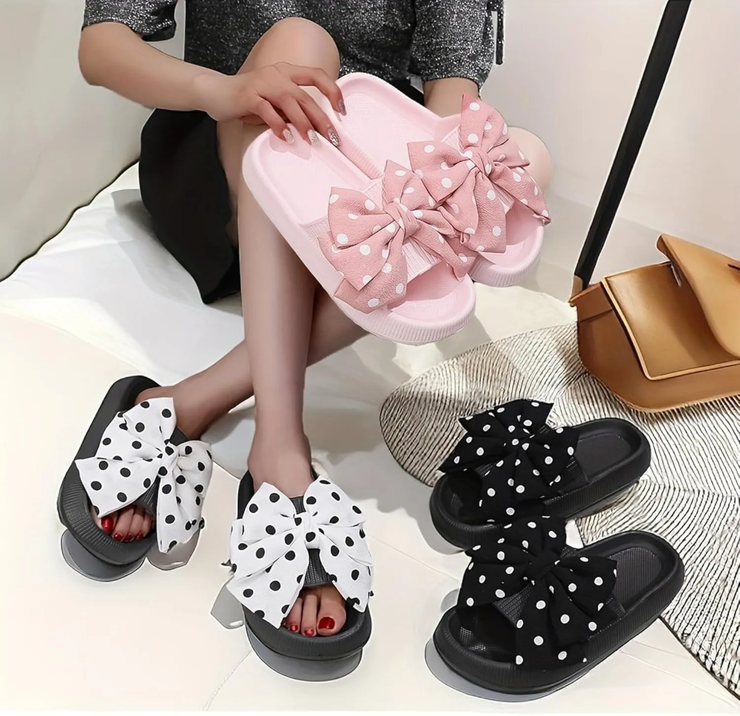 LNERIP Evil Eye Cloud Slippers Women Men Pillow Sliders Light and Soft Flip Flop Bathroom Garden Platform Sandals Super Massage House Slides Indoor Outdoor