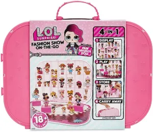 L.O.L. Surprise! Fashion Show On-The-Go Storage/Playset with Doll Included – Light Pink
