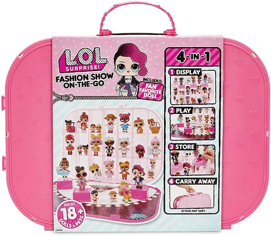 L.O.L. Surprise! Fashion Show On-The-Go Storage/Playset with Doll Included – Light Pink