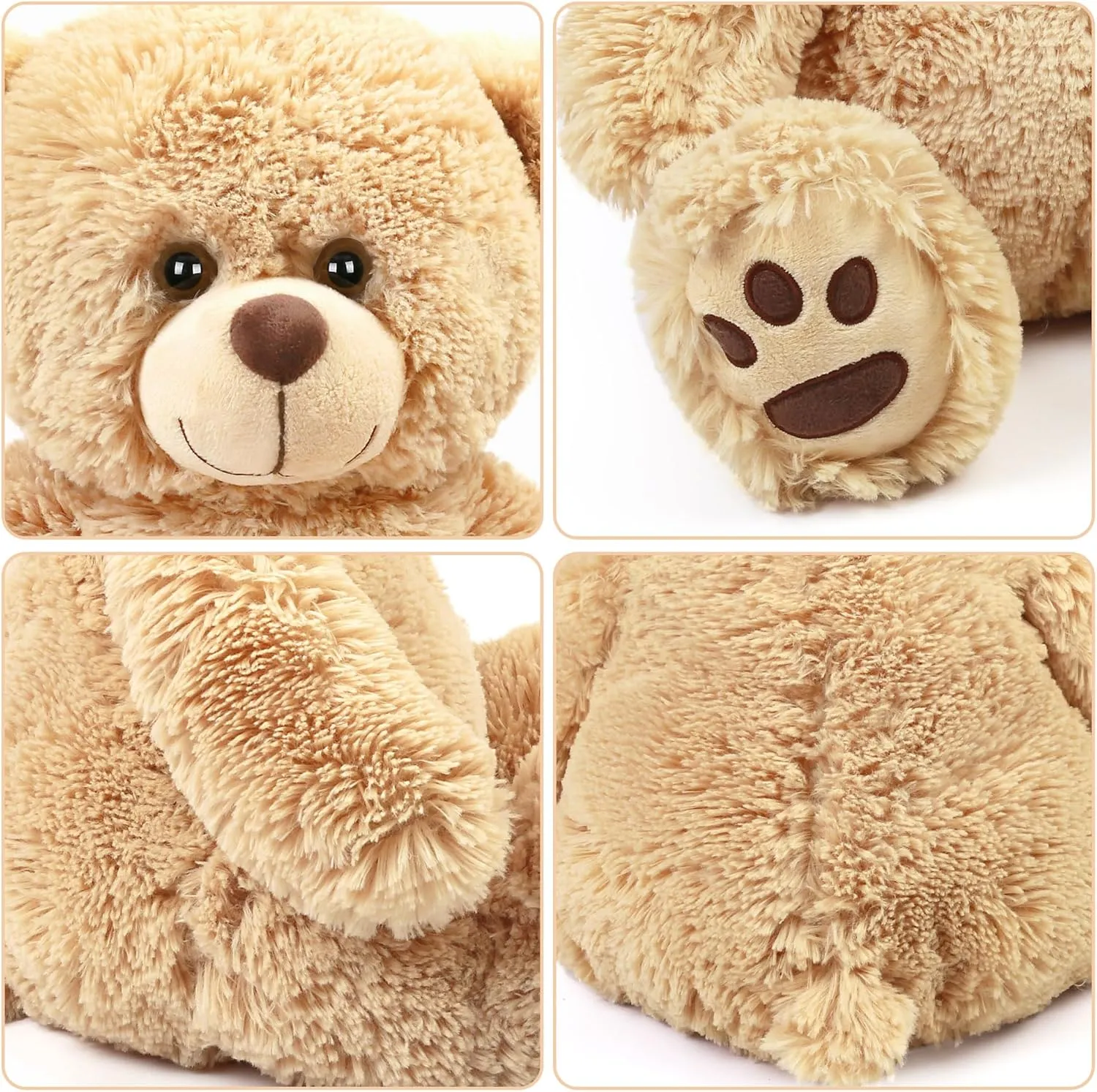 LotFancy Teddy Bear Stuffed Animal, 14 inch Brown Teddy Bear Plush Toy, Soft Plush Gifts for Kids Baby Toddlers on Baby Shower, Easter Decorations