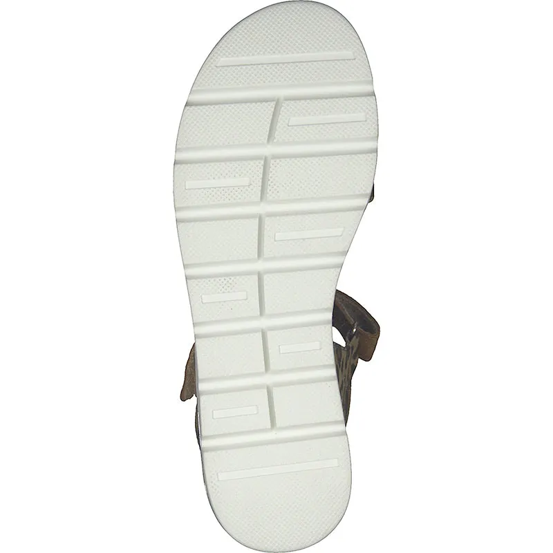 MARCO TOZZI - FLAT FASHION SANDAL - BROWN LEOPARD PRINT