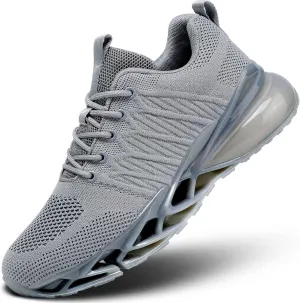 Mens Air Cushion Fashion Sneakers Breathable Blade Running Walking Shoes Comfortable Non Slip Work Sport Fitness Athletic Tennis Shoes