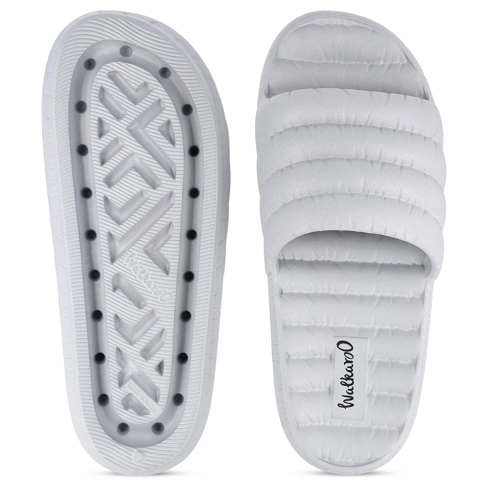 Men's Flip Flop Sliders  - WC8770 Light Grey
