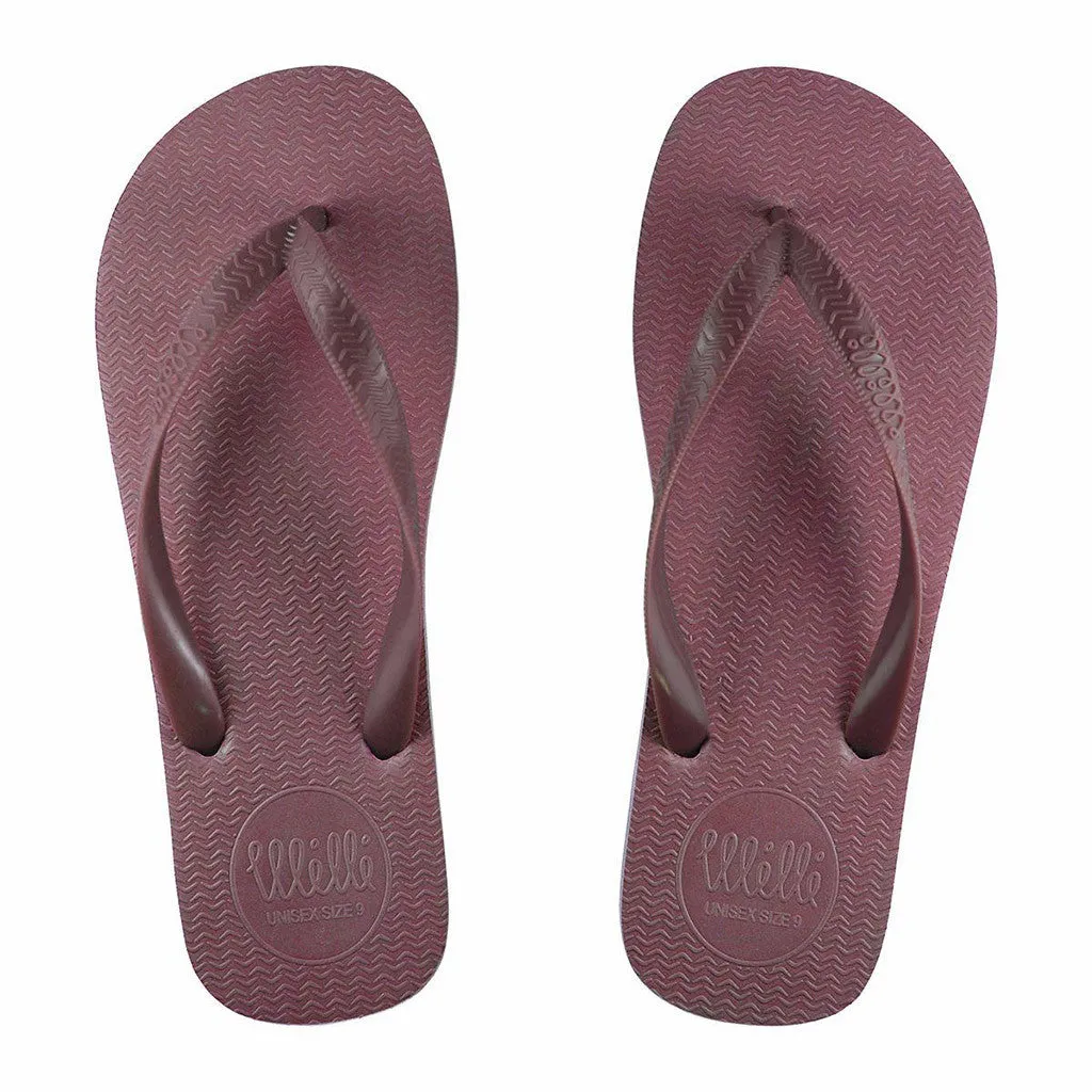 Men's Flip Flops Burgundy with Burgundy Strap