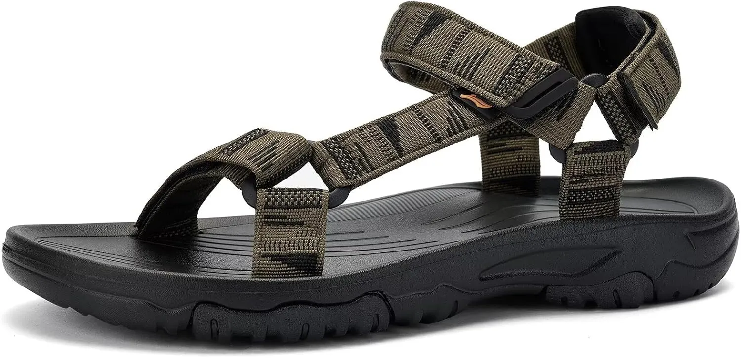 Men's Sport Hiking Sandals with Arch Support Lightweight EVA Midsole Outdoor Beach Water Sandal