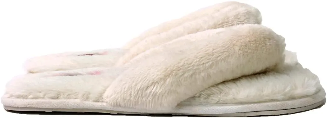 Millffy Fuzzy Fluffy Open Toe Slippers for Summer Warm Comfy flip Flop Slippers for Women Slip on
