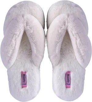 Millffy Fuzzy Fluffy Open Toe Slippers for Summer Warm Comfy flip Flop Slippers for Women Slip on