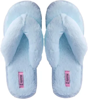 Millffy Fuzzy Fluffy Open Toe Slippers for Summer Warm Comfy flip Flop Slippers for Women Slip on