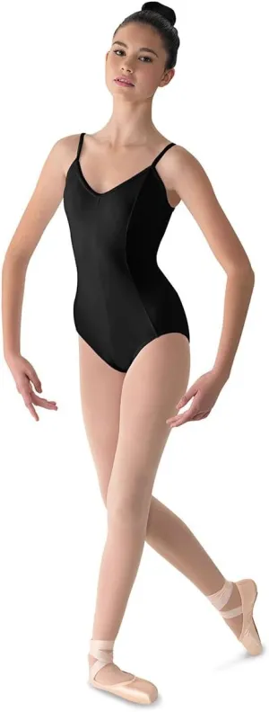 Mirella Women's Microlux Princess Seam V-Front Camisole Dance Leotard