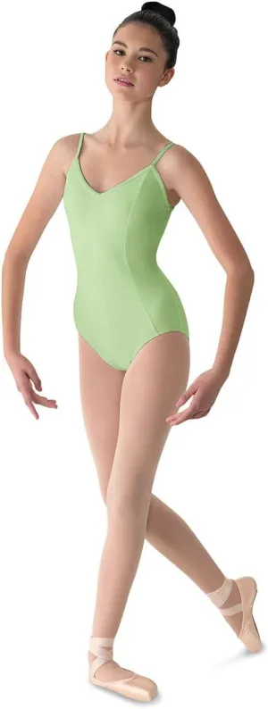Mirella Women's Microlux Princess Seam V-Front Camisole Dance Leotard