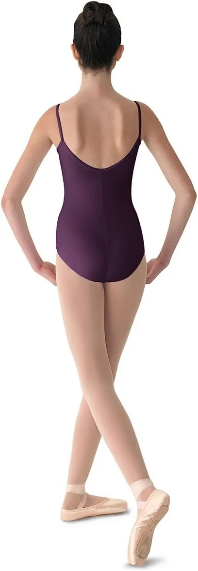 Mirella Women's Microlux Princess Seam V-Front Camisole Dance Leotard