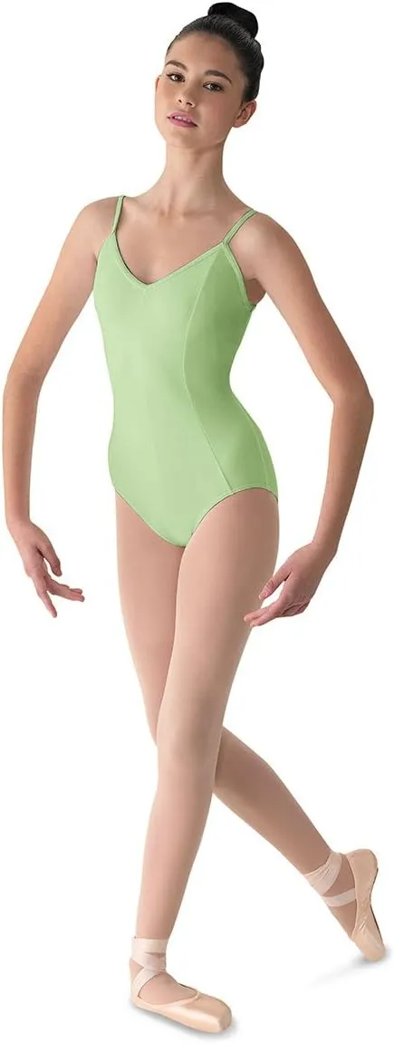 Mirella Women's Microlux Princess Seam V-Front Camisole Dance Leotard