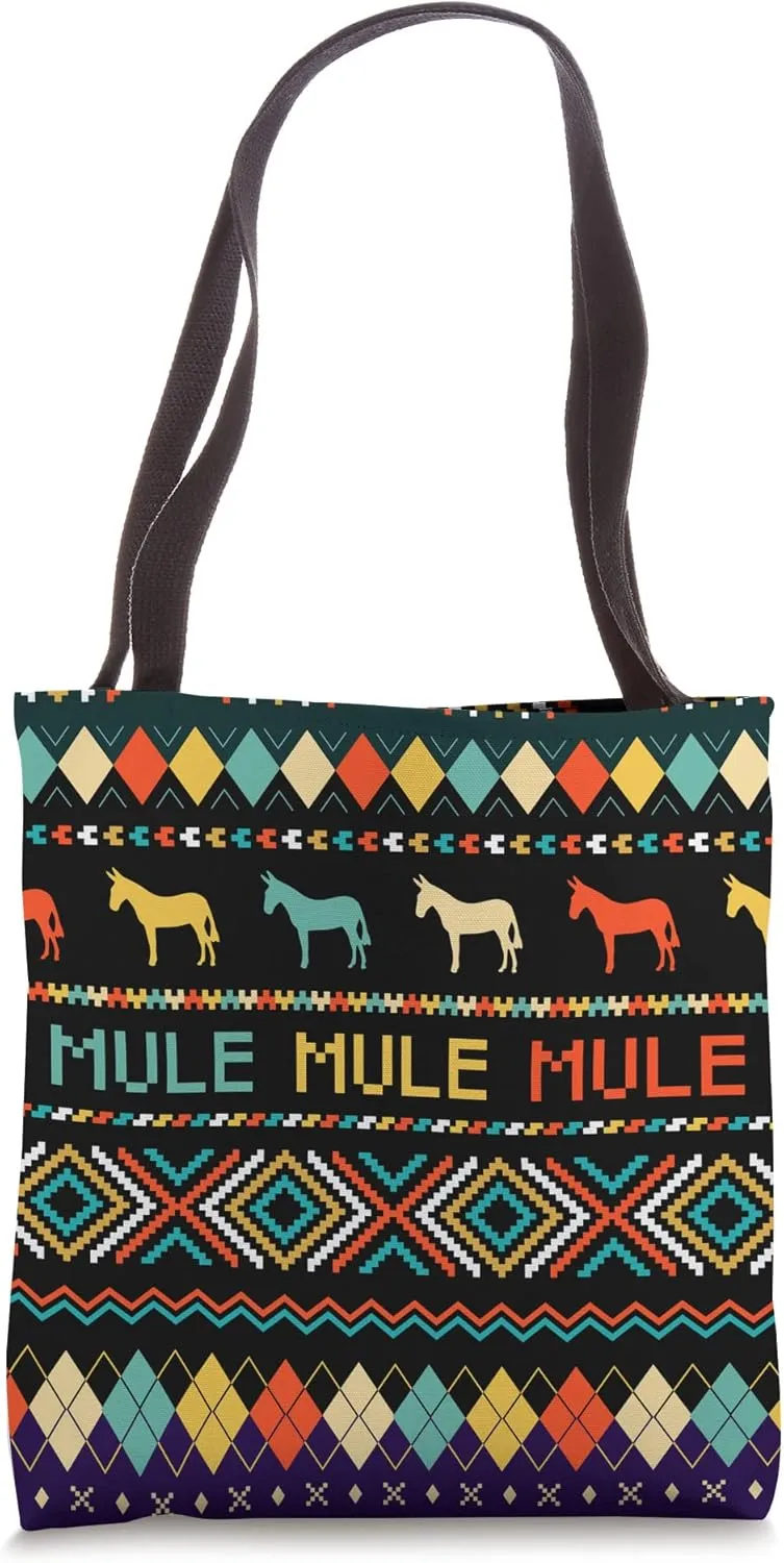 MULE Love Pattern Tribal Vintage Retro Classic Tote Bag