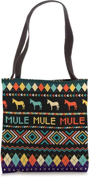 MULE Love Pattern Tribal Vintage Retro Classic Tote Bag
