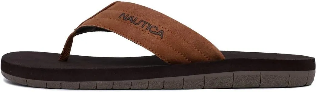 Nautica Men's Flip Flop, Beach Sandal, Boat Slide, Water Slippers