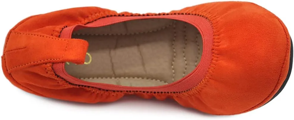 Ollio Women's Shoes Faux Suede Comfort Ballet Flat