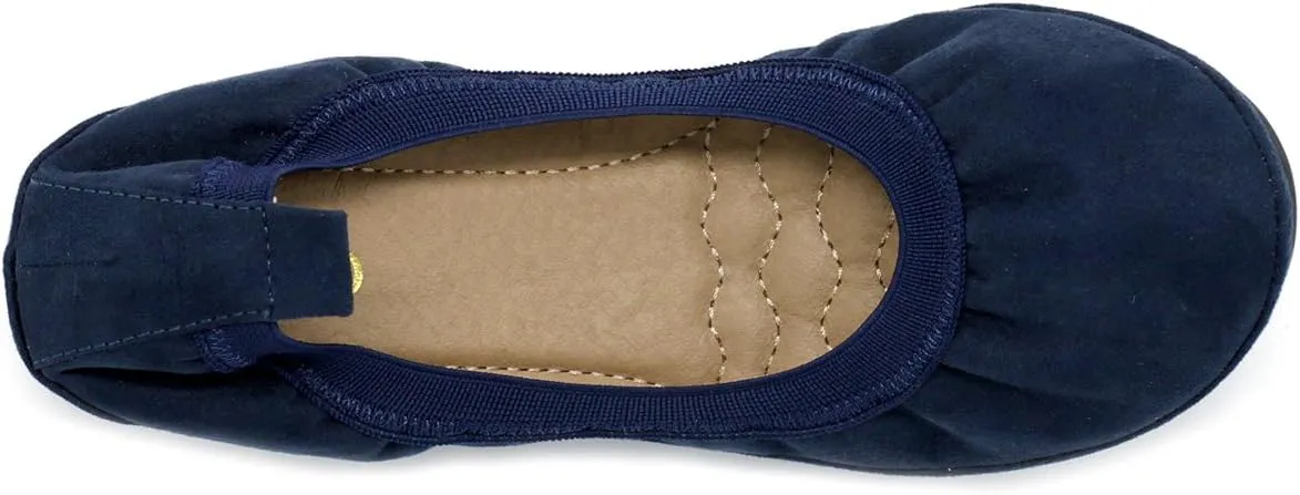 Ollio Women's Shoes Faux Suede Comfort Ballet Flat