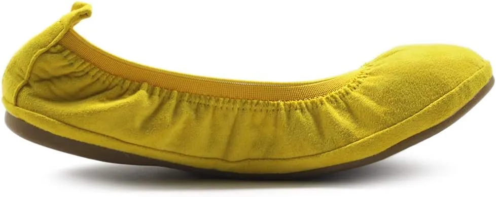 Ollio Women's Shoes Faux Suede Comfort Ballet Flat
