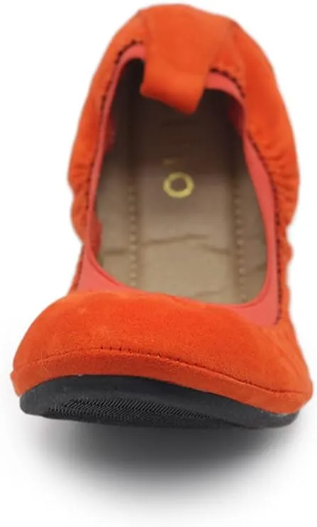 Ollio Women's Shoes Faux Suede Comfort Ballet Flat