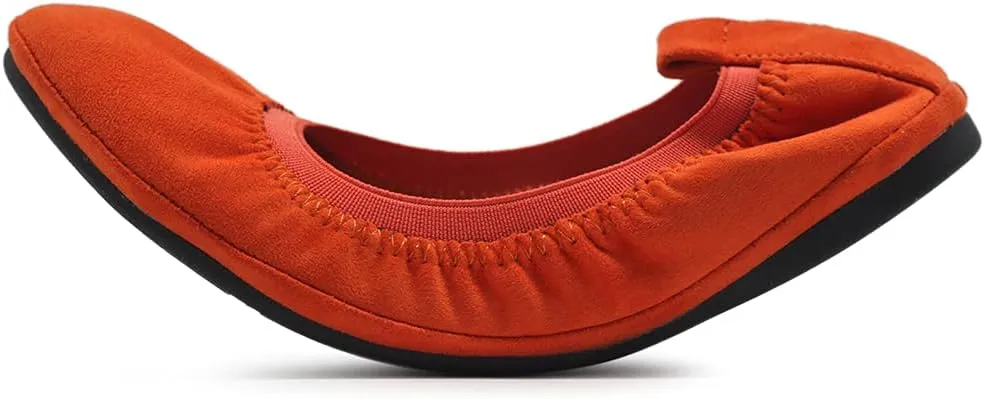 Ollio Women's Shoes Faux Suede Comfort Ballet Flat