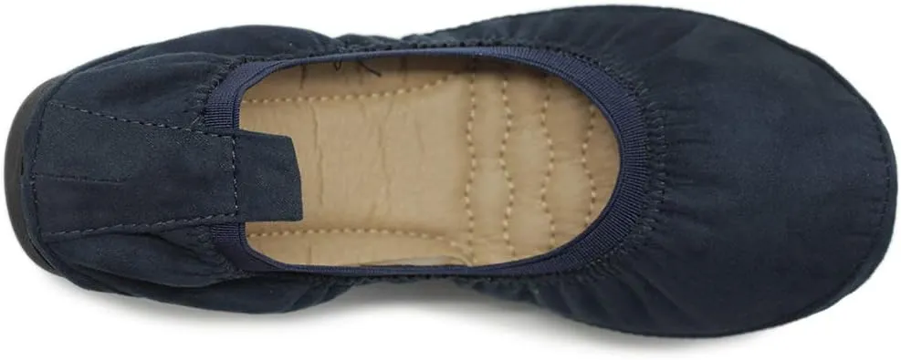 Ollio Women's Shoes Faux Suede Comfort Ballet Flat