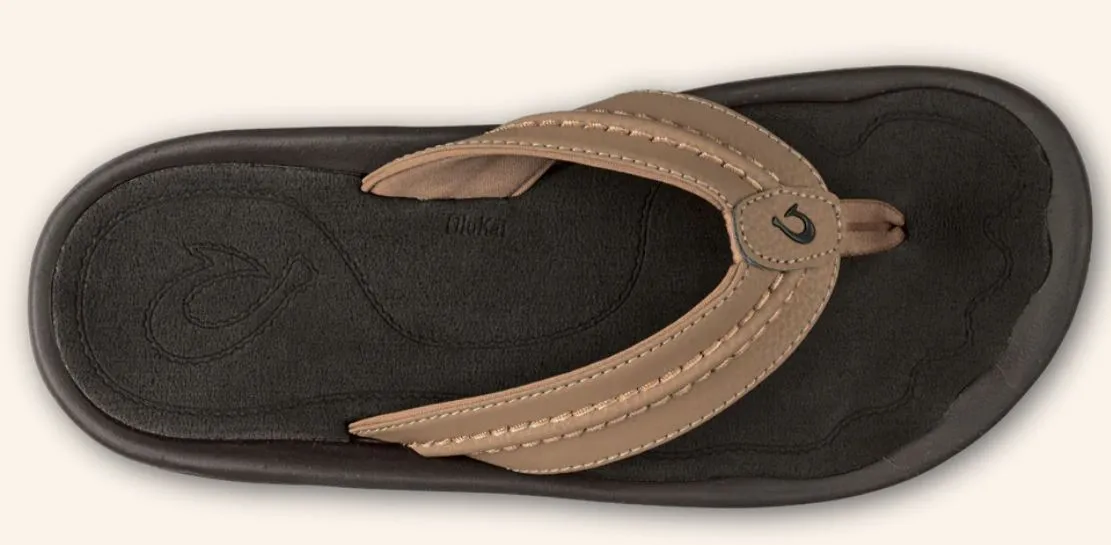 Olukai Tan Hokua Mens Comfort Sandals 10161-3434